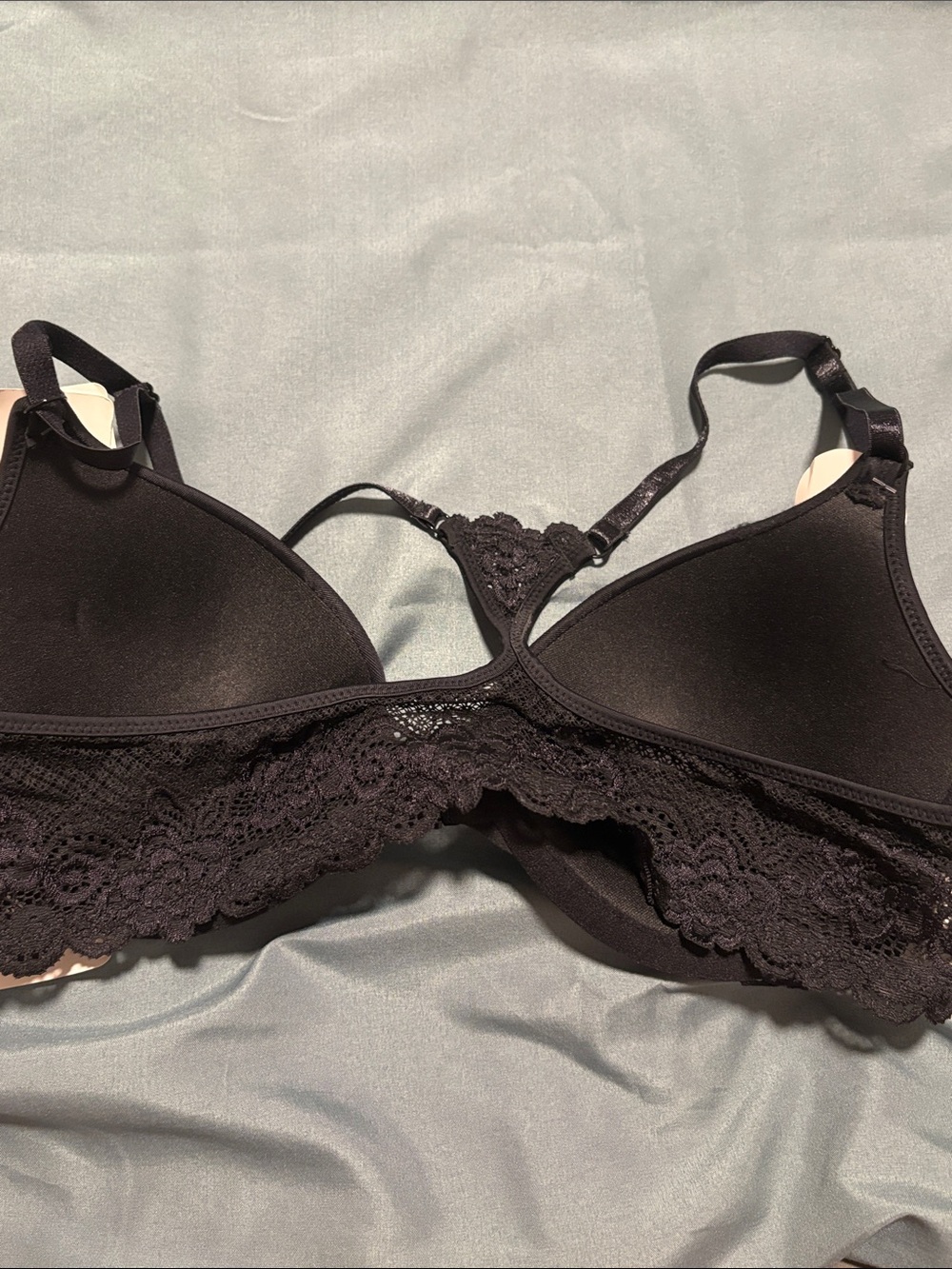 NWT MaidenForm Black Sz 36B Racerback Bra W Front Closure - Picture 4 of 6